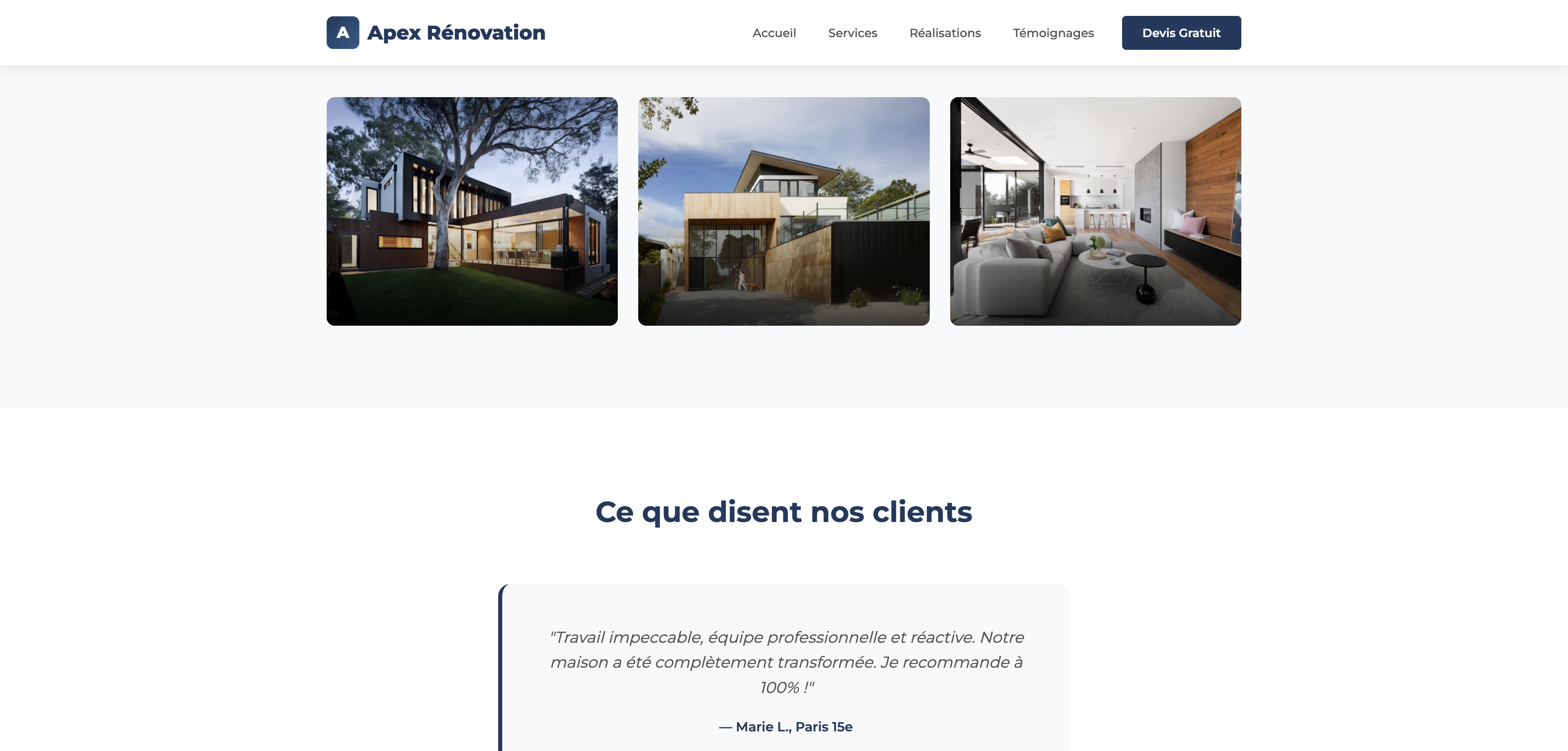 Apex Rénovation - Section 3