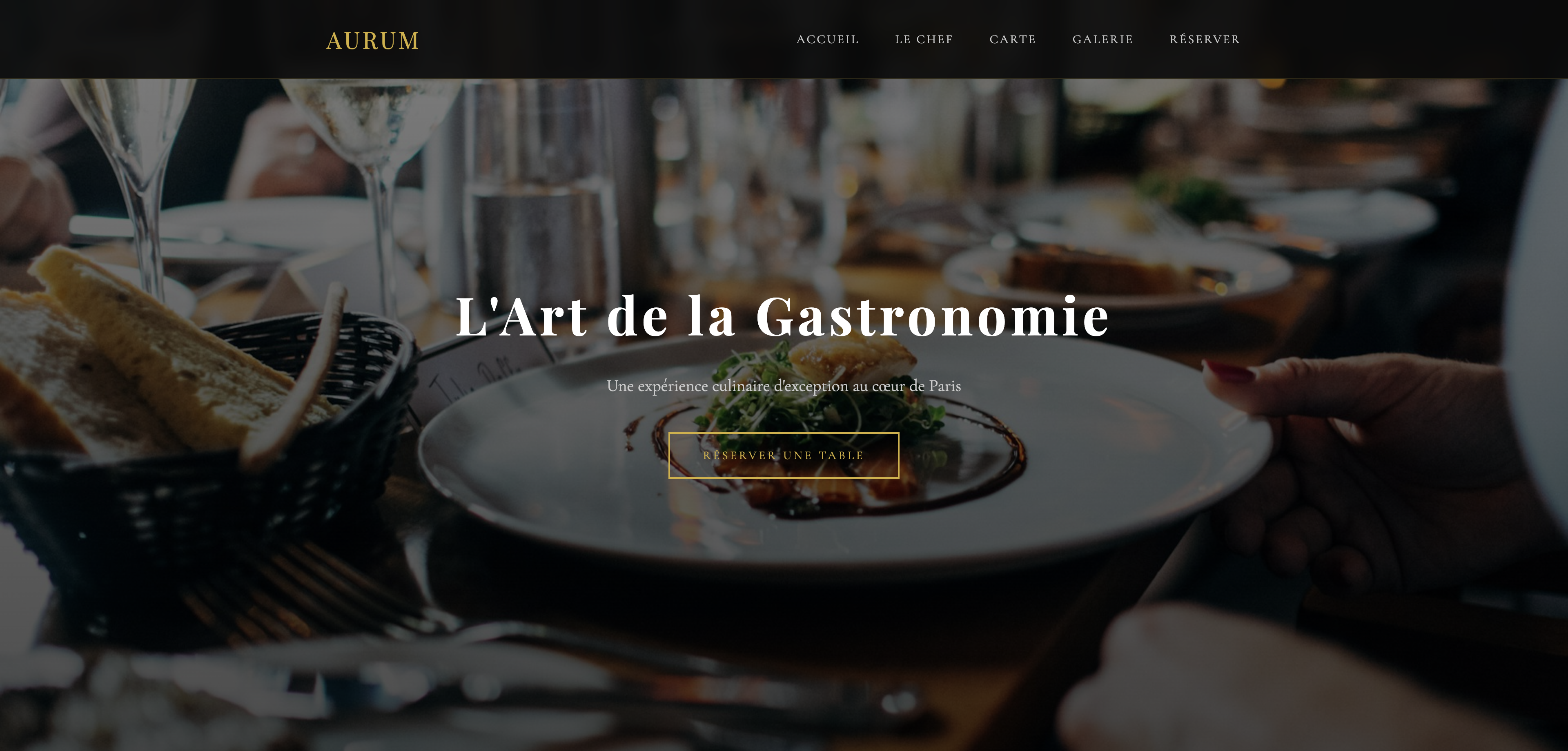 Site web restaurant gastronomique pas cher